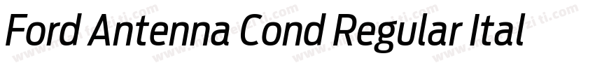 Ford Antenna Cond Regular Italic字体转换